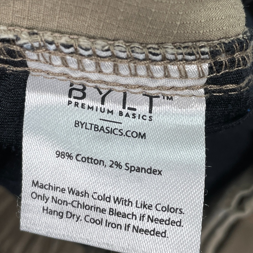 BYLT Pants Weekender Mens Large Brown Ripstop Cargo Drawstring 34x32 - Picture 8 of 11